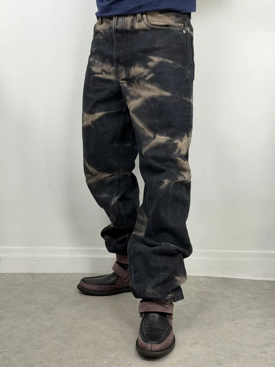 Dries Van Noten Black Tye Dye Effect Denim Jeans MgIRYlA 2