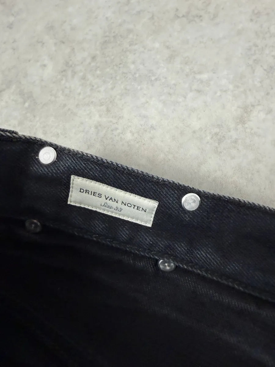Dries Van Noten Black Tye Dye Effect Denim Jeans MgIRYlA 7