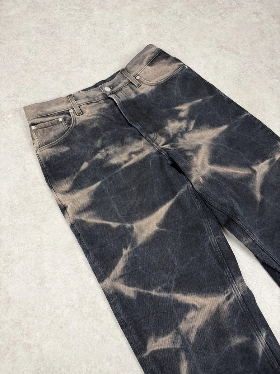 Dries Van Noten Black Tye Dye Effect Denim Jeans MgIRYlA 9