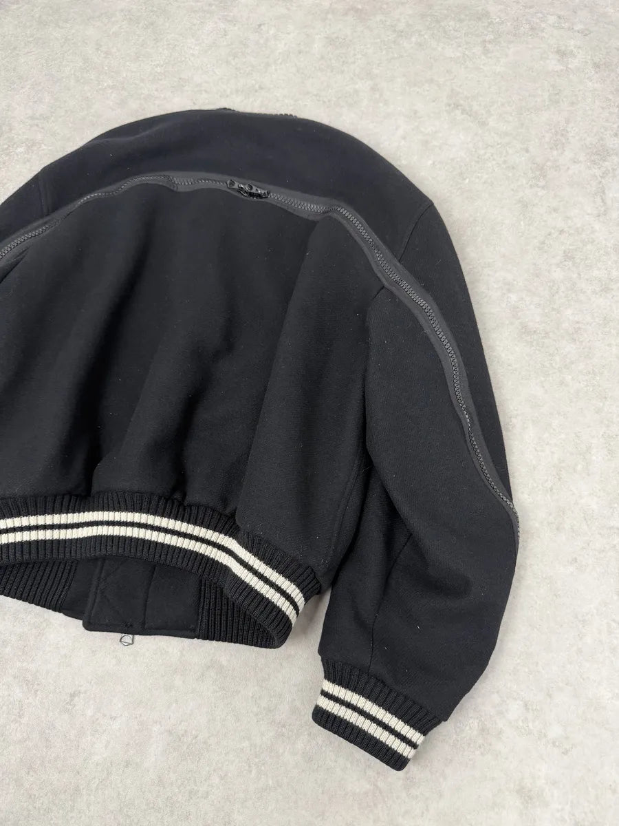 Dries Van Noten Black Wool Backzip Bomber Jacket zvSbfPF 8