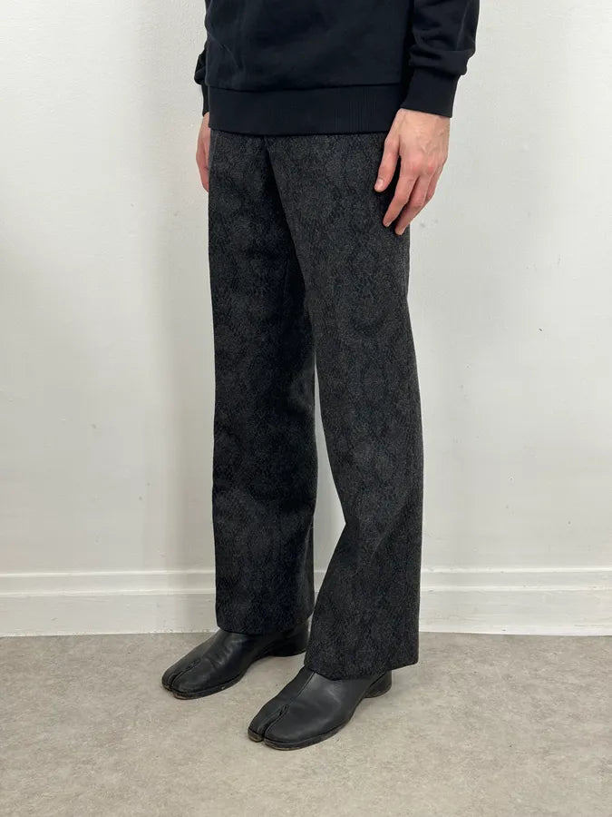 Dries Van Noten Black Wool Leopard Pants agDsGOC 2