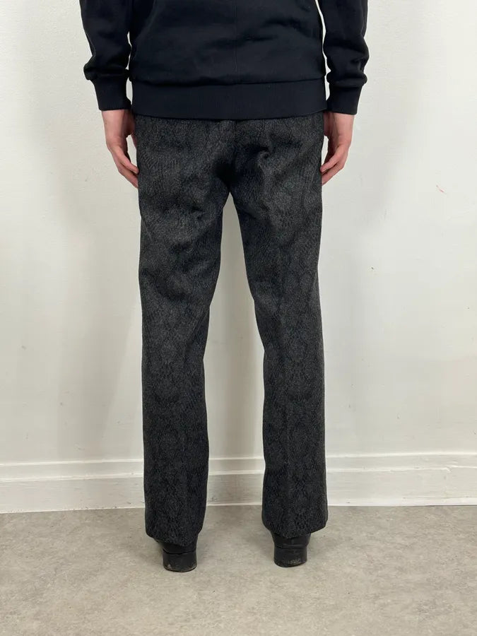 Dries Van Noten Black Wool Leopard Pants agDsGOC 3