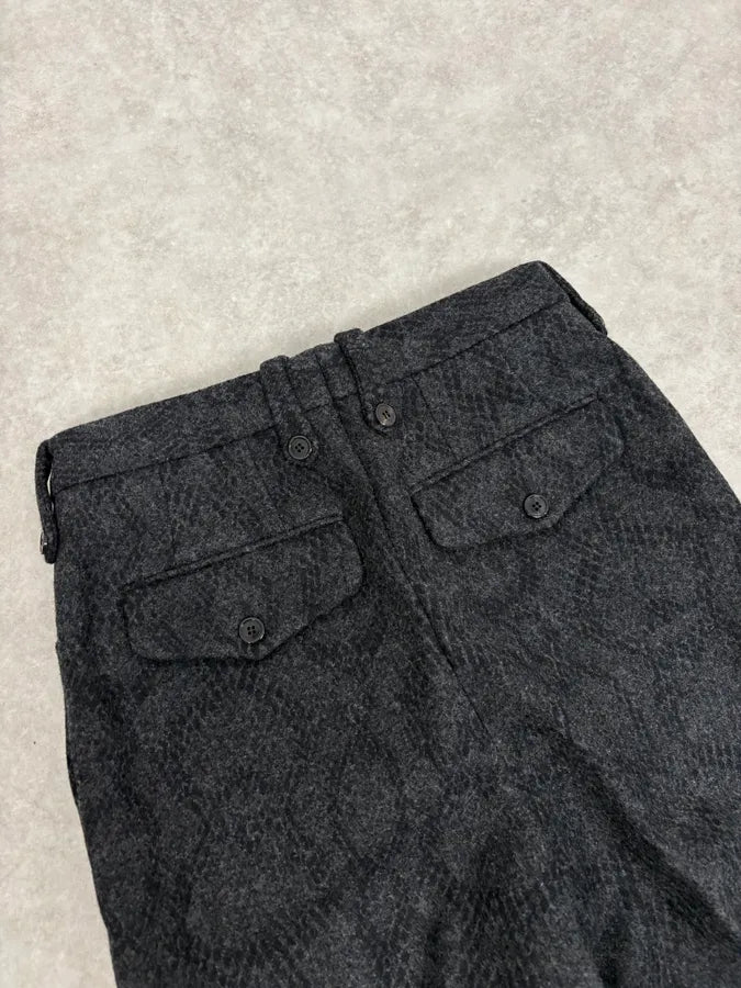 Dries Van Noten Black Wool Leopard Pants agDsGOC 5