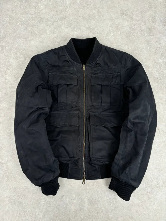 Dries Van Noten Black Reversible Tactical Bomber Jacket PXfRCRa 0