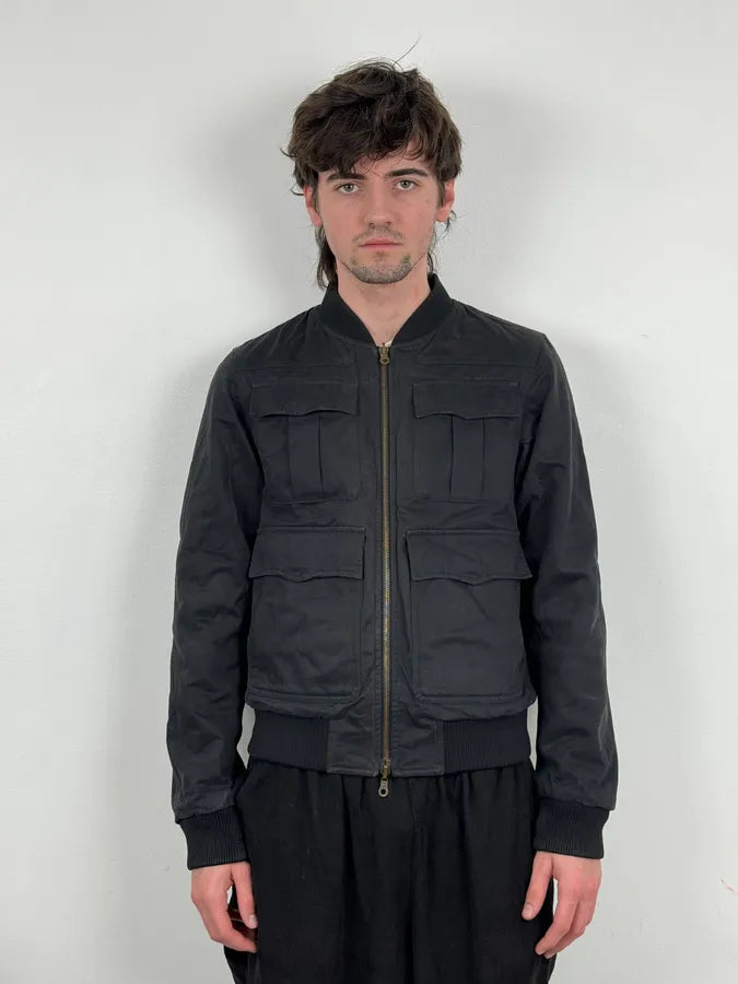 Dries Van Noten Black Reversible Tactical Bomber Jacket PXfRCRa 1