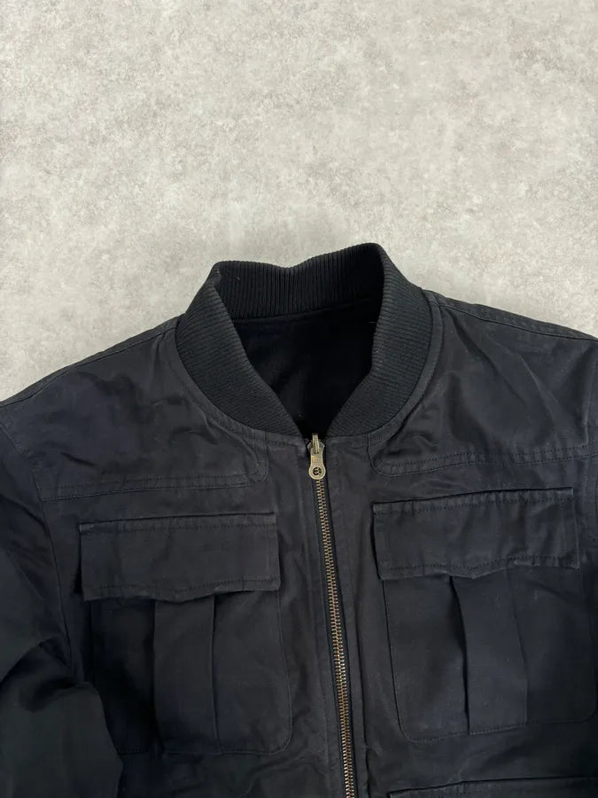 Dries Van Noten Black Reversible Tactical Bomber Jacket PXfRCRa 5