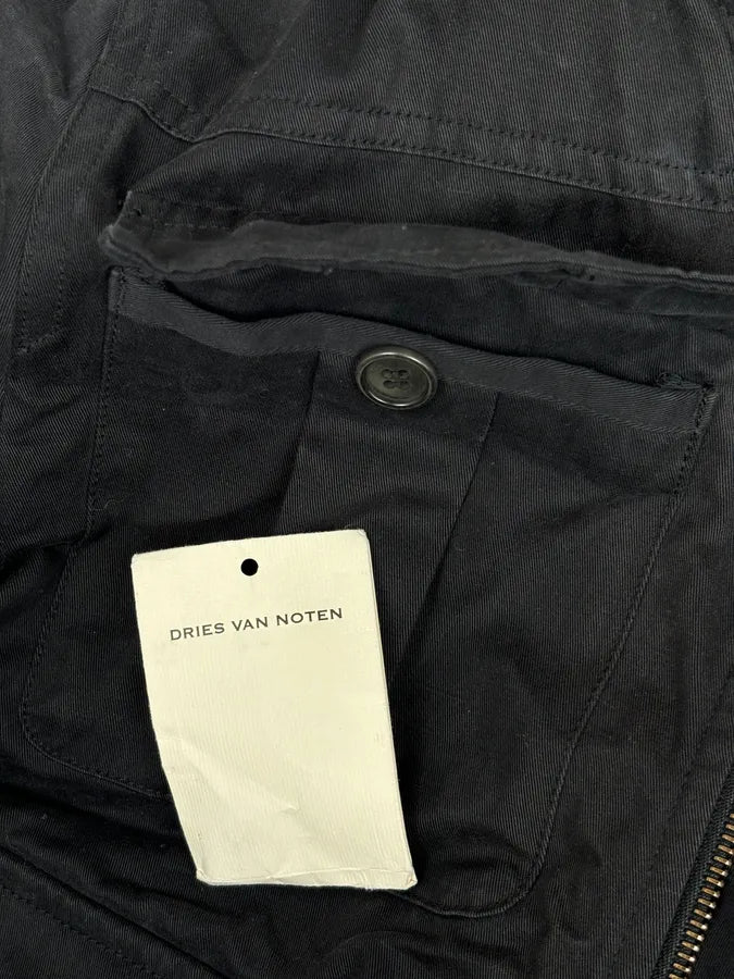 Dries Van Noten Black Reversible Tactical Bomber Jacket PXfRCRa 17