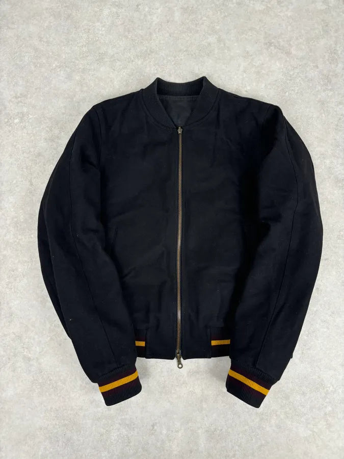 Dries Van Noten Black Reversible Tactical Bomber Jacket PXfRCRa 6
