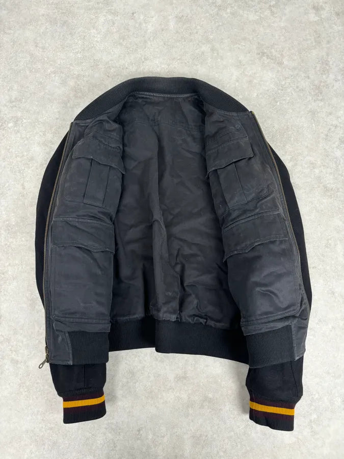 Dries Van Noten Black Reversible Tactical Bomber Jacket PXfRCRa 13
