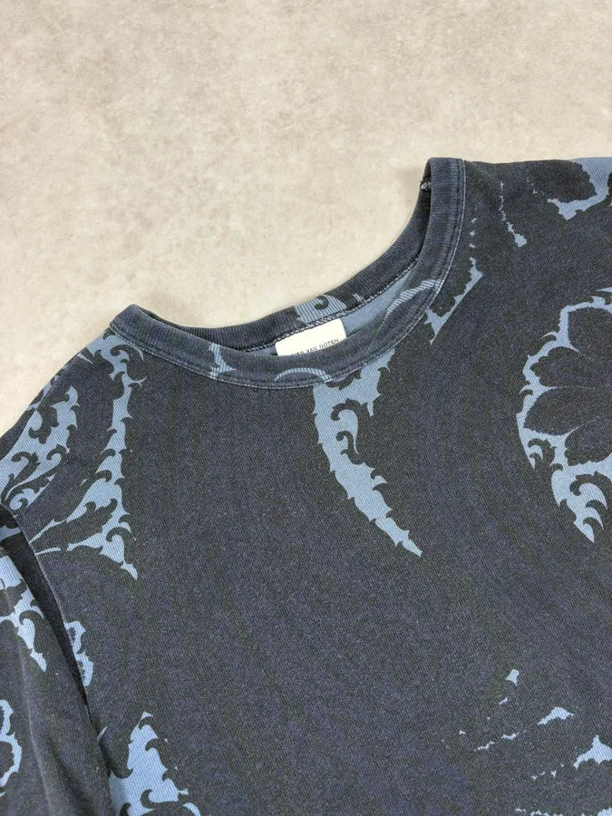 Dries Van Noten Blue Floral Waves Longsleeves T-Shirt gDWwCkz 4