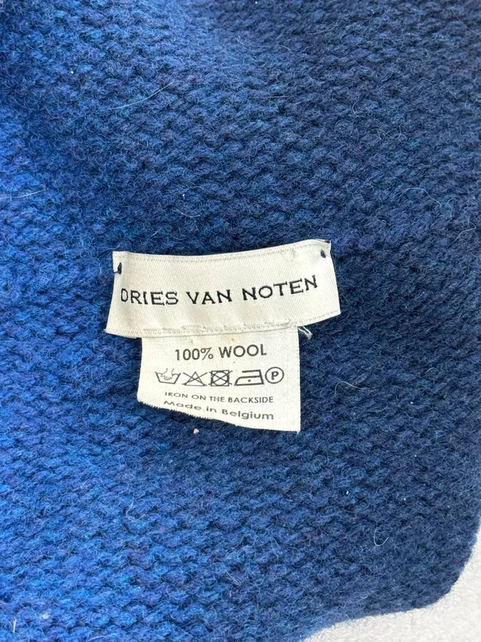 Dries Van Noten Blue Gradient Wool Beanie RVEzchE 5