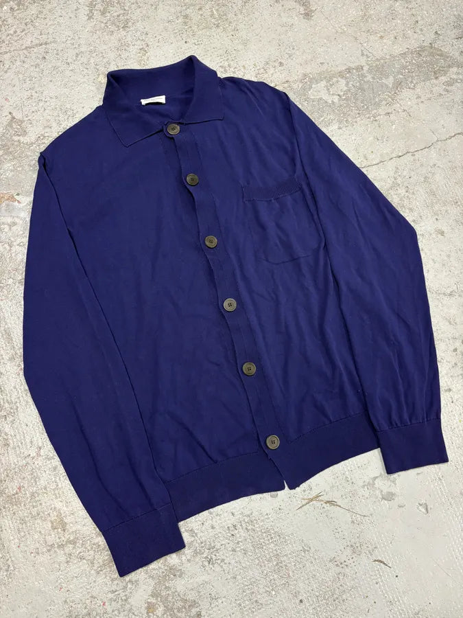 Dries Van Noten Blue Minimalist Cardigan PYiqjZJ 3