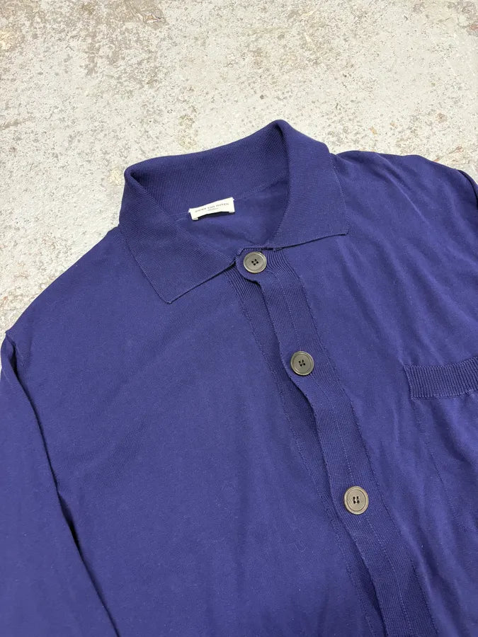 Dries Van Noten Blue Minimalist Cardigan PYiqjZJ 4