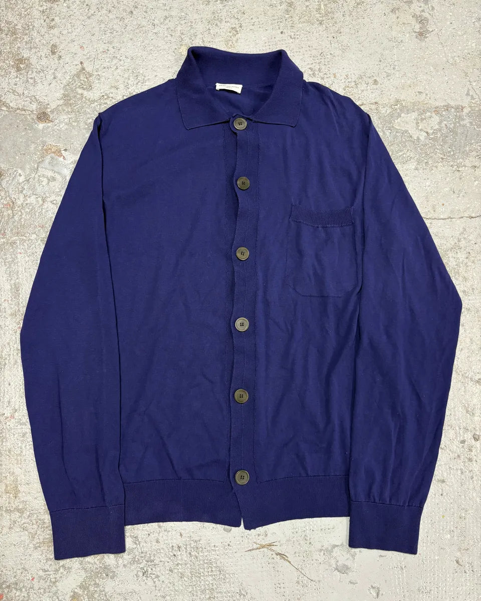 Dries Van Noten Blue Minimalist Cardigan PYiqjZJ 0