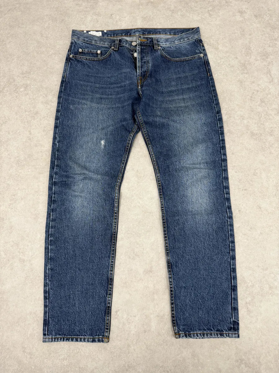 Dries Van Noten Blue Minimalist Denim Jeans qRuIKpd 0