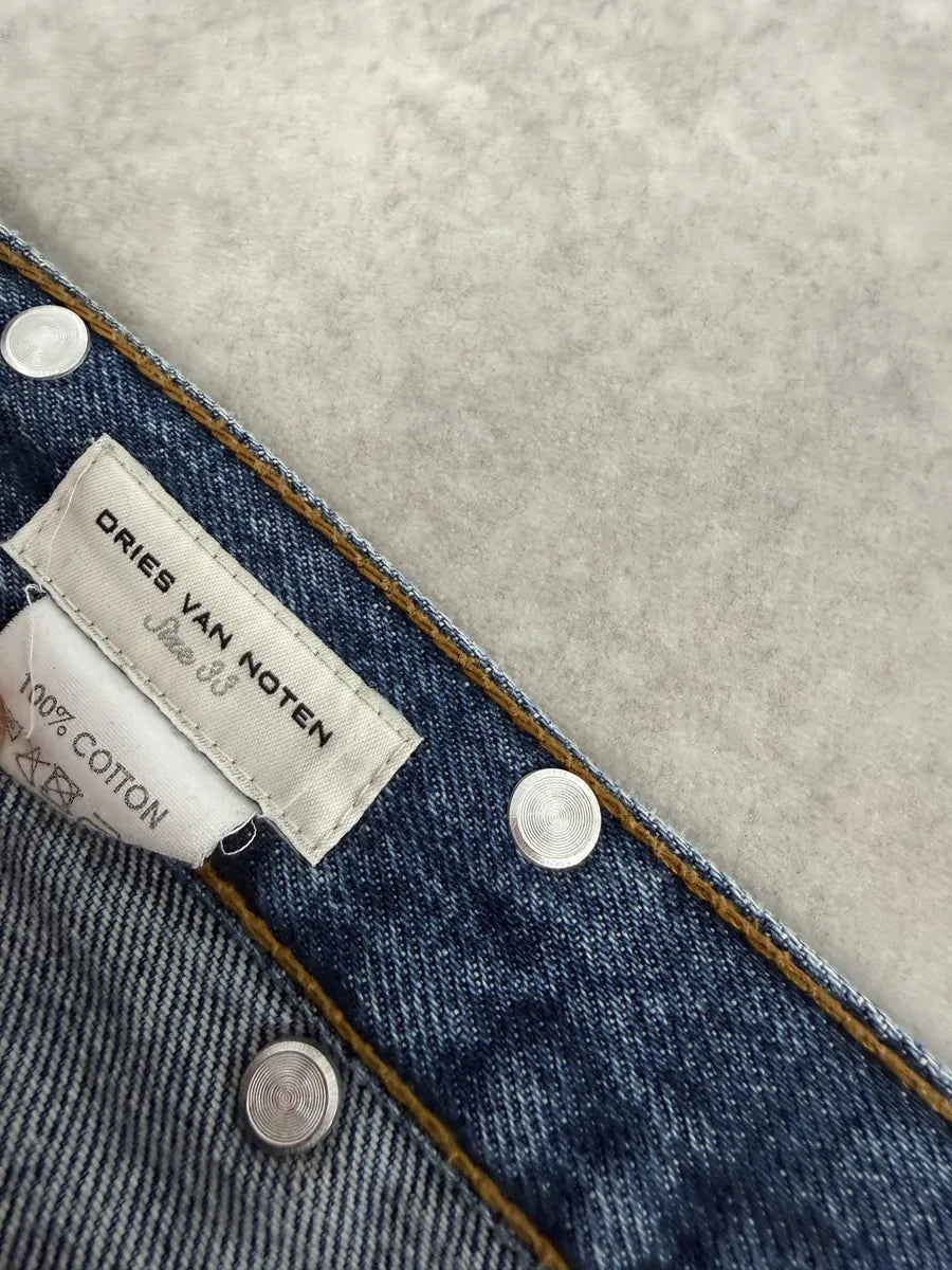 Dries Van Noten Blue Minimalist Denim Jeans qRuIKpd 6