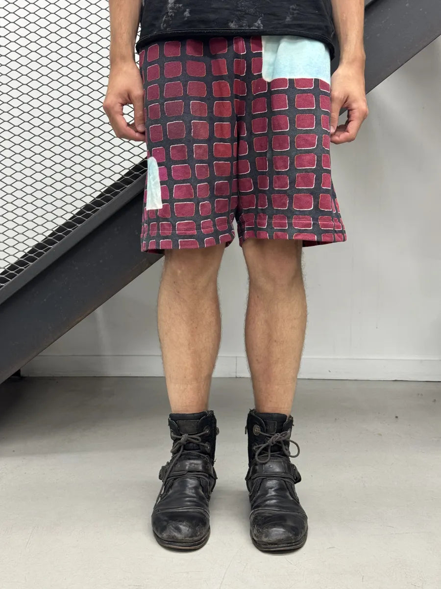 SS2021 Dries Van Noten x Len Lye Bordeaux Tartan Shorts jibmGLp 1