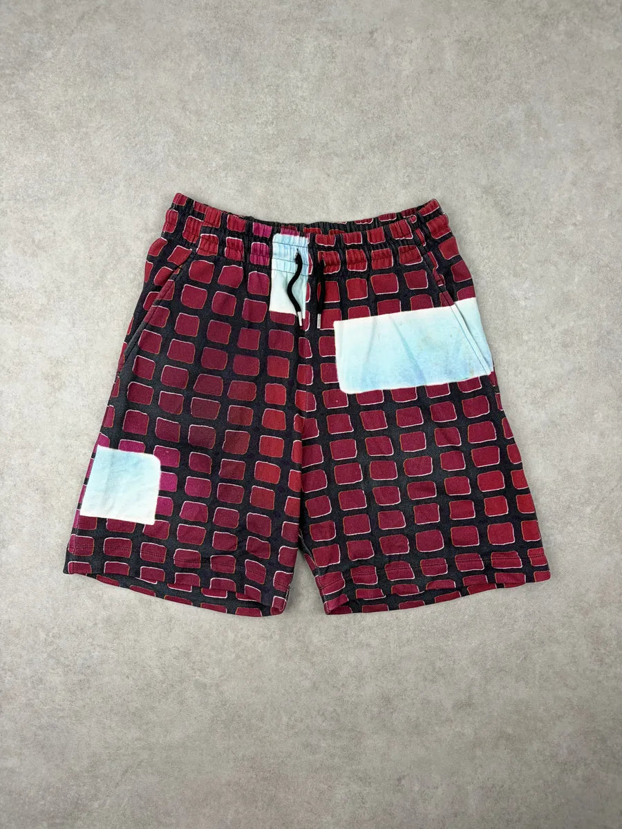 SS2021 Dries Van Noten x Len Lye Bordeaux Tartan Shorts jibmGLp 0