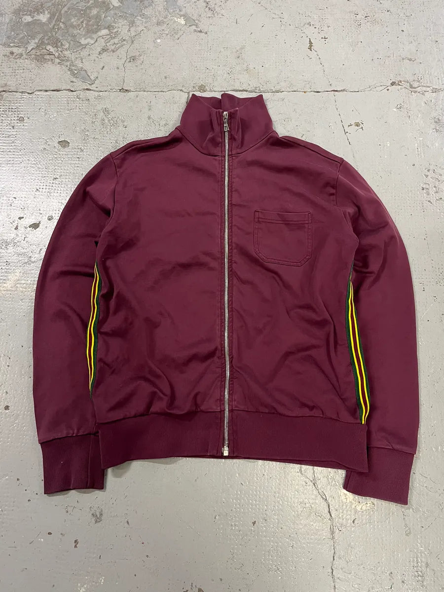 Dries Van Noten Bordeaux Zip-up Sweater flAhart 0