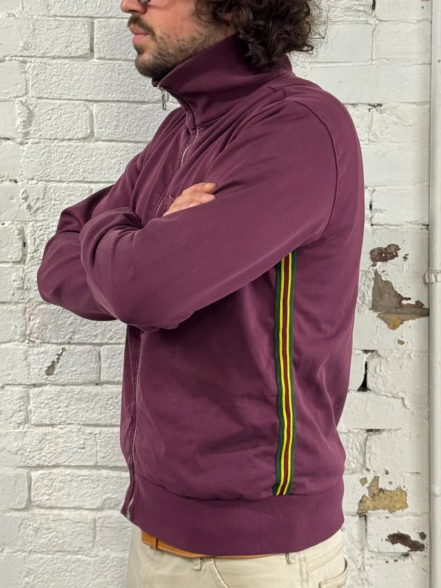 Dries Van Noten Bordeaux Zip-up Sweater flAhart 2