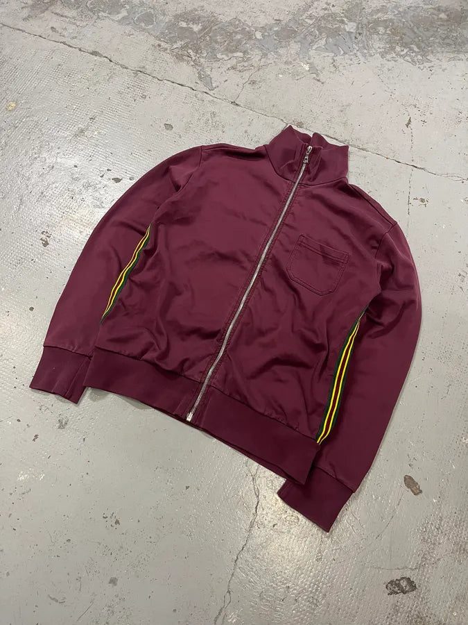 Dries Van Noten Bordeaux Zip-up Sweater flAhart 4