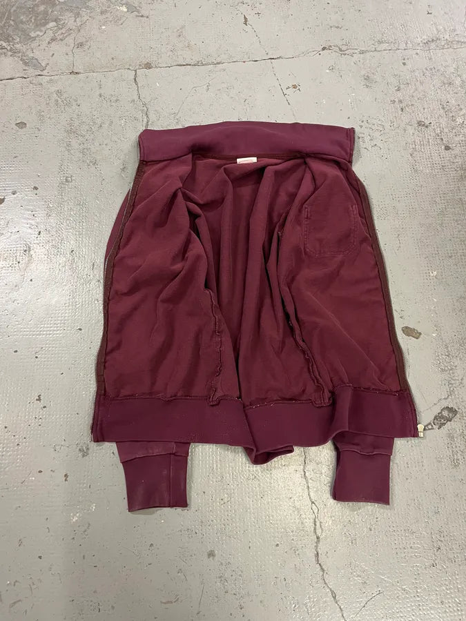 Dries Van Noten Bordeaux Zip-up Sweater flAhart 8