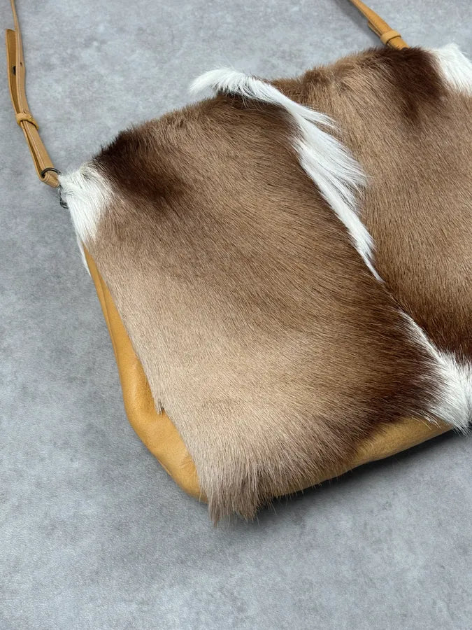 SS2015 Dries Van Noten Fur Beige Leather Shoulder Bag qbtxsmy 8