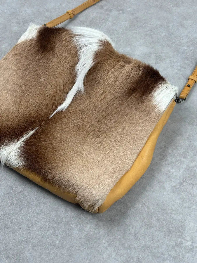 SS2015 Dries Van Noten Fur Beige Leather Shoulder Bag qbtxsmy 7