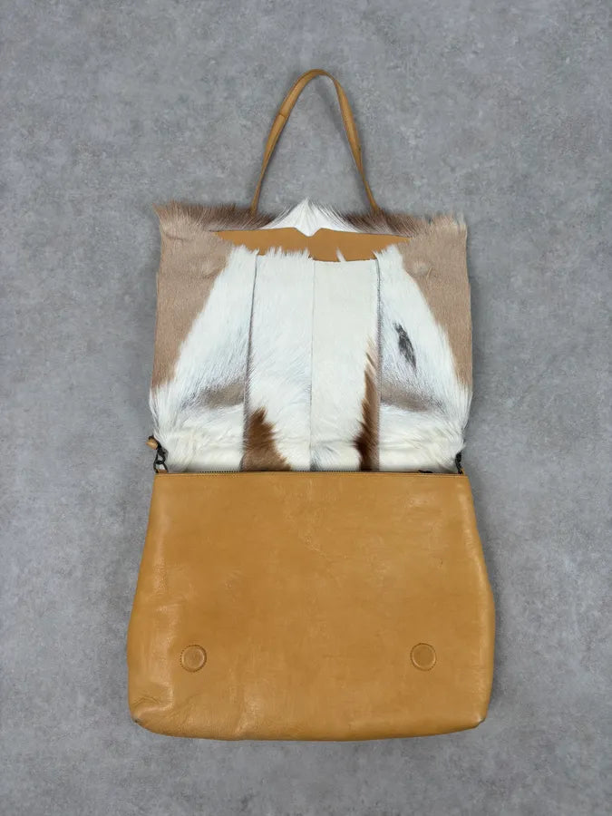 SS2015 Dries Van Noten Fur Beige Leather Shoulder Bag qbtxsmy 11