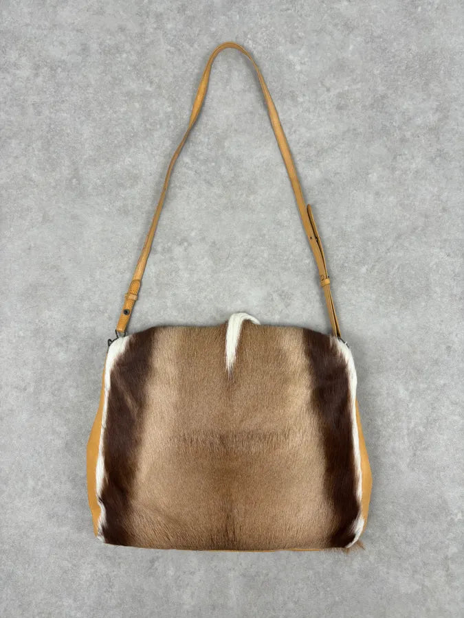 SS2015 Dries Van Noten Fur Beige Leather Shoulder Bag qbtxsmy 9