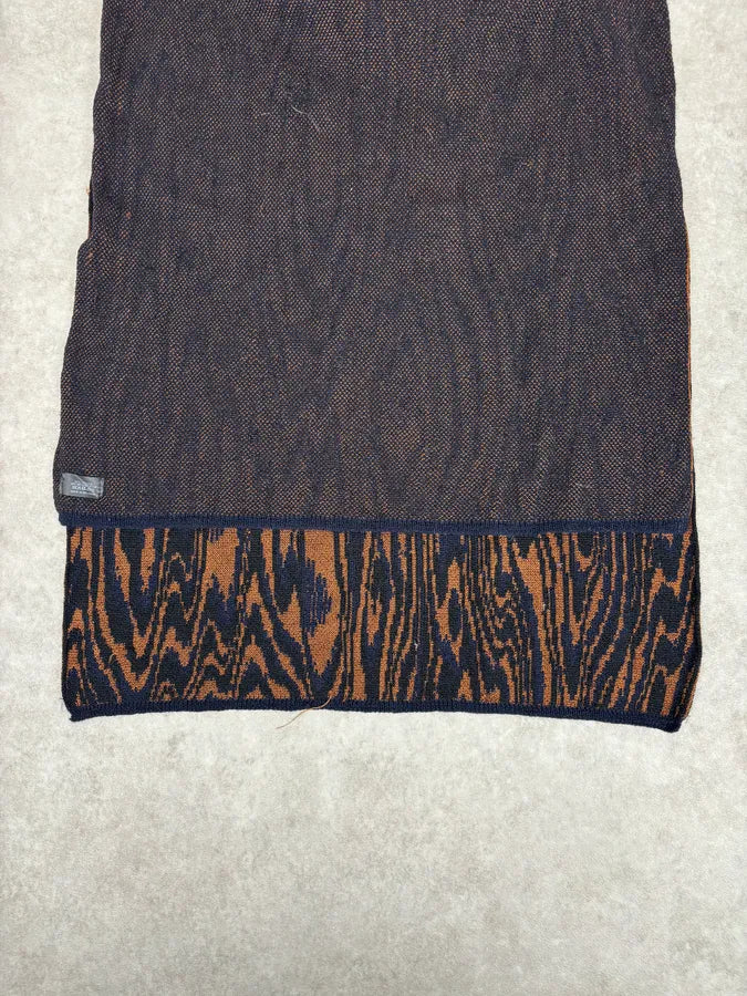 Dries Van Noten Brown Knit Scarf Faux Fur Leopard Collar AeiRdya 8
