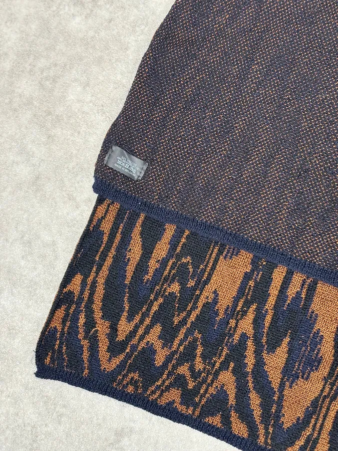 Dries Van Noten Brown Knit Scarf Faux Fur Leopard Collar AeiRdya 2
