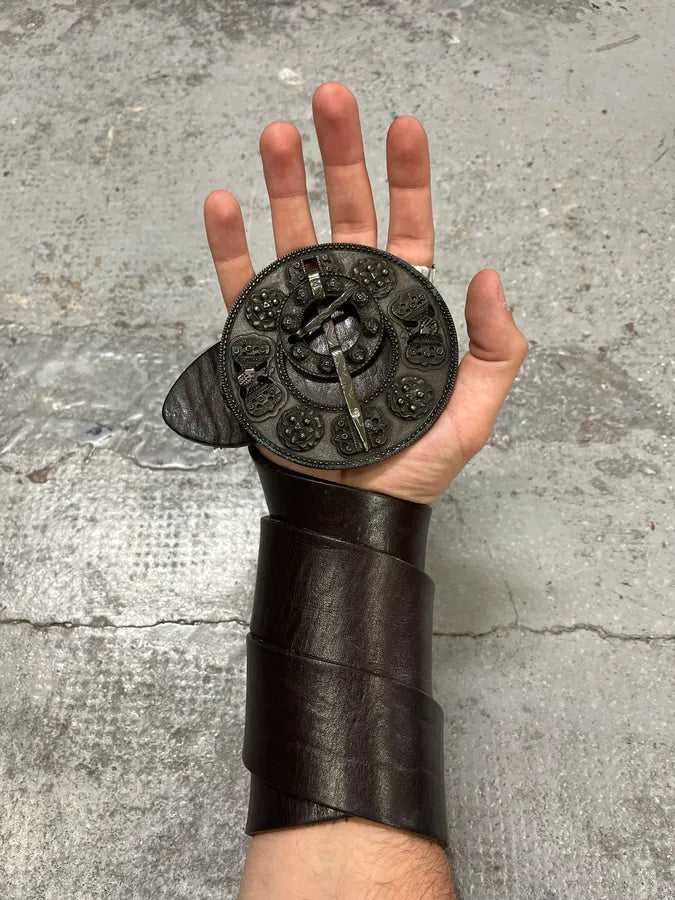 Dries Van Noten Brown Leather Sword Buckle Belt wcCWYcR 0