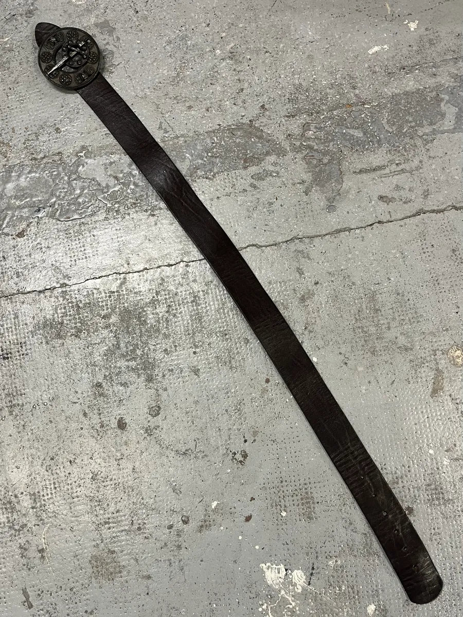 Dries Van Noten Brown Leather Sword Buckle Belt wcCWYcR 7