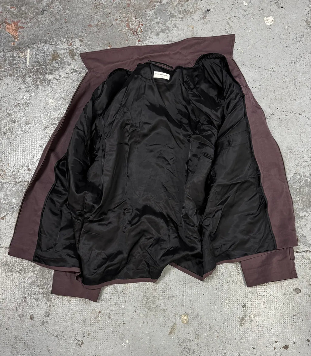 Dries Van Noten Brown Minimalist Zip-up Jacket nQraJzx 5