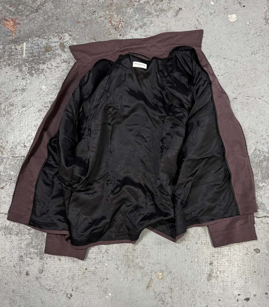 Dries Van Noten Brown Minimalist Zip-up Jacket nQraJzx 5