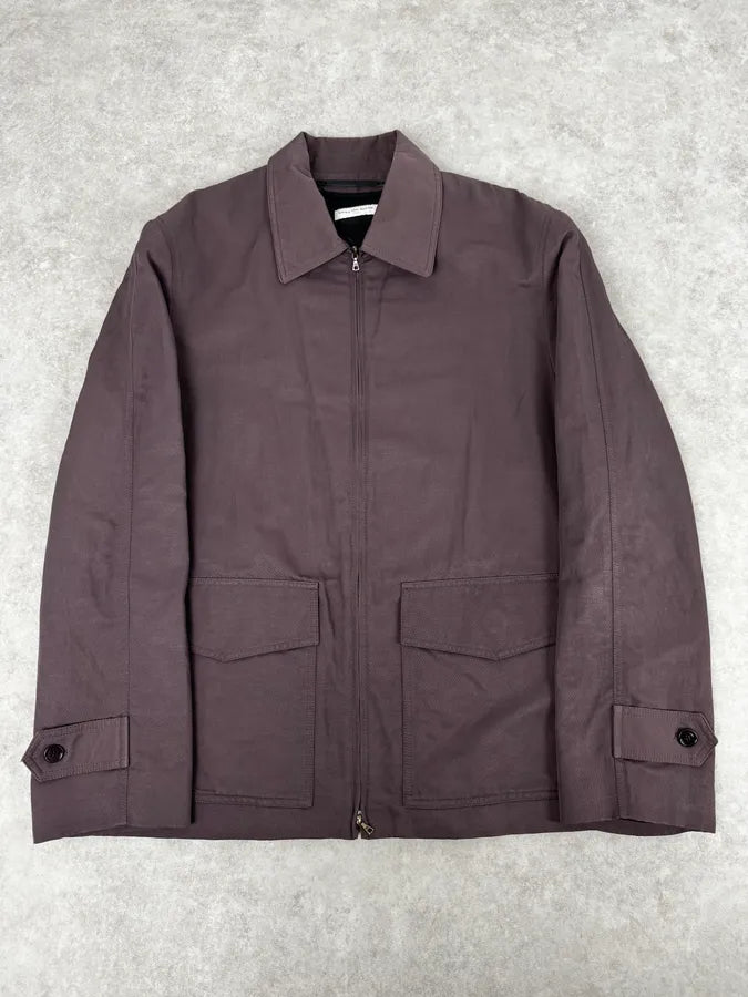 Dries Van Noten Brown Minimalist Zip-up Jacket nQraJzx 0