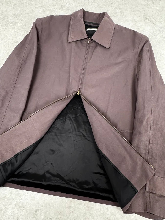 Dries Van Noten Brown Minimalist Zip-up Jacket nQraJzx 7