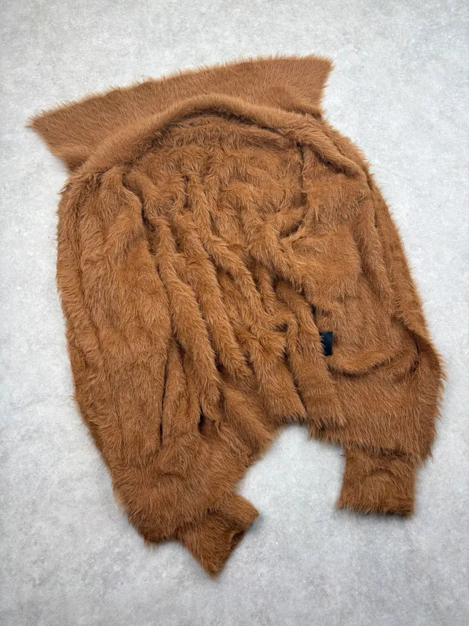 Dries Van Noten Brown Oversized Mohair Classy Cardigan  tDHxpeo 6
