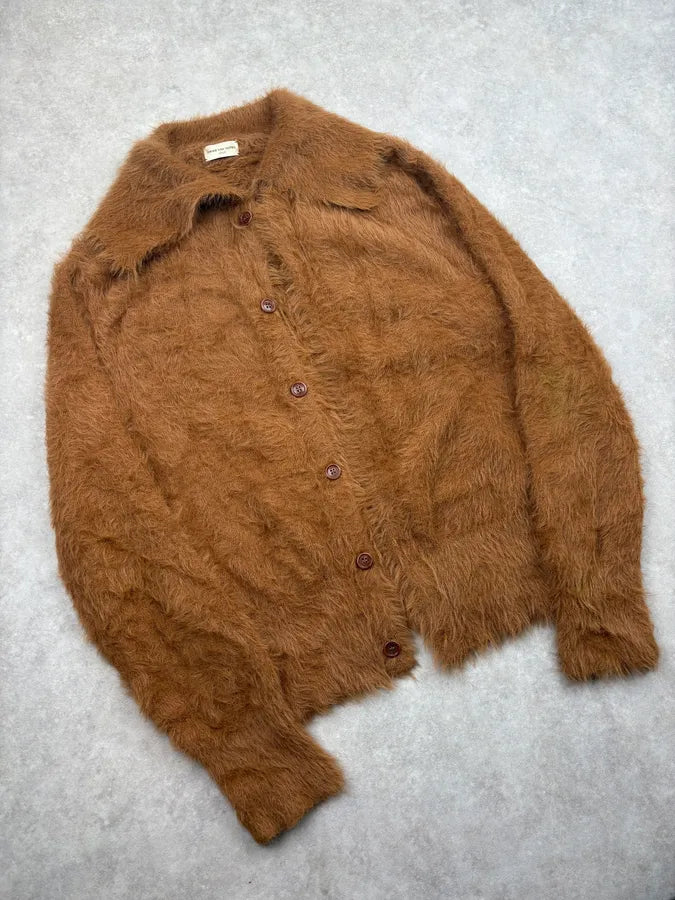 Dries Van Noten Brown Oversized Mohair Classy Cardigan  tDHxpeo 3