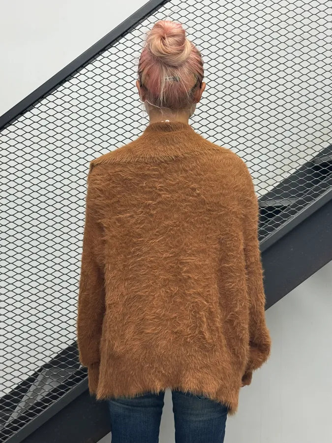 Dries Van Noten Brown Oversized Mohair Classy Cardigan  tDHxpeo 2