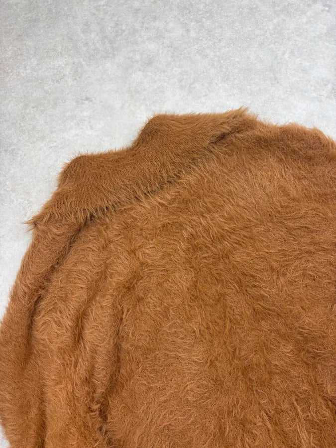 Dries Van Noten Brown Oversized Mohair Classy Cardigan  tDHxpeo 8