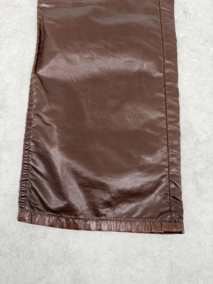 Dries Van Noten Brown Premium Waxed Effect Pants WSTrVzr 11