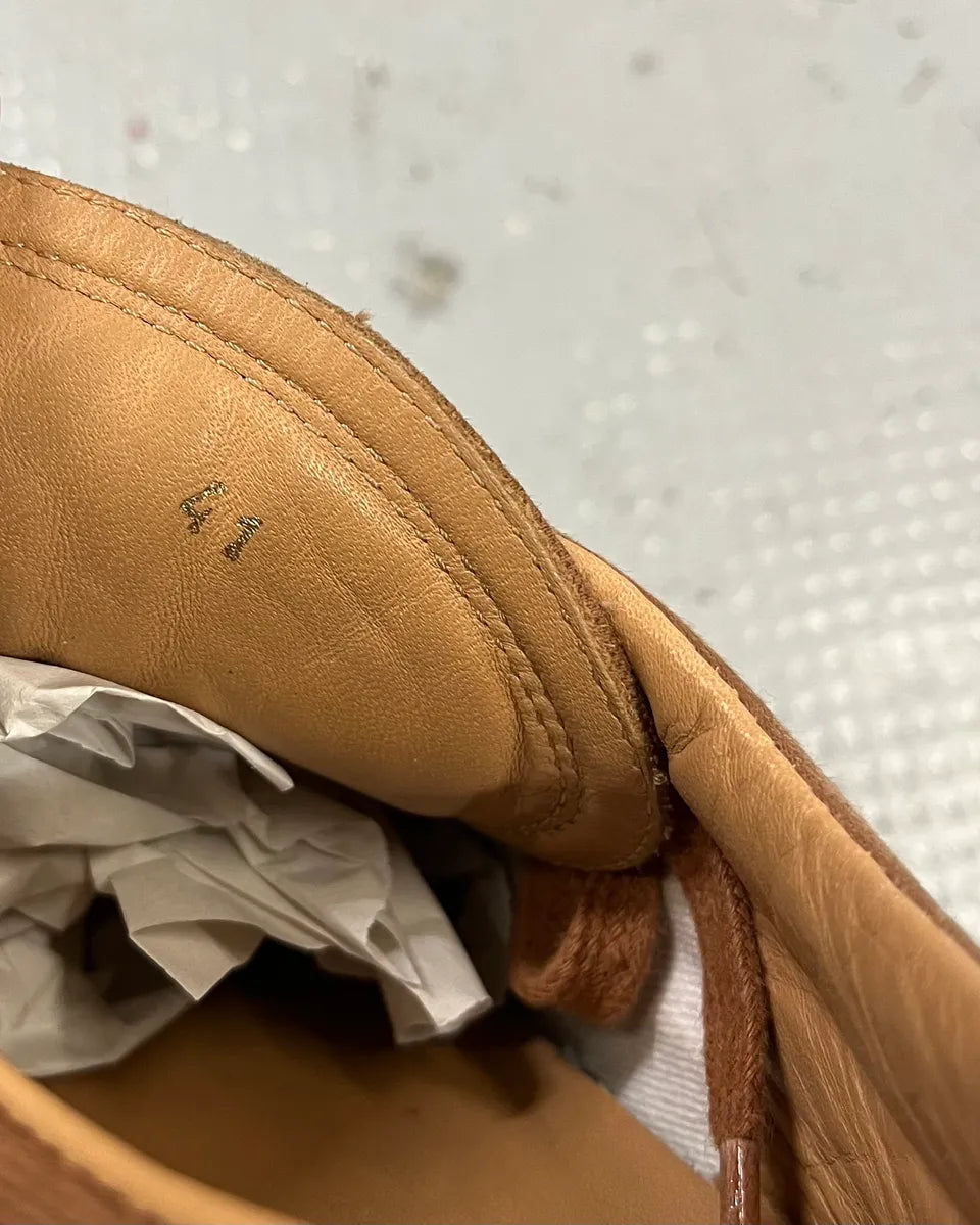 Dries Van Noten Brown Tan Suede Low-Top Sneakers LMlnqXQ 10