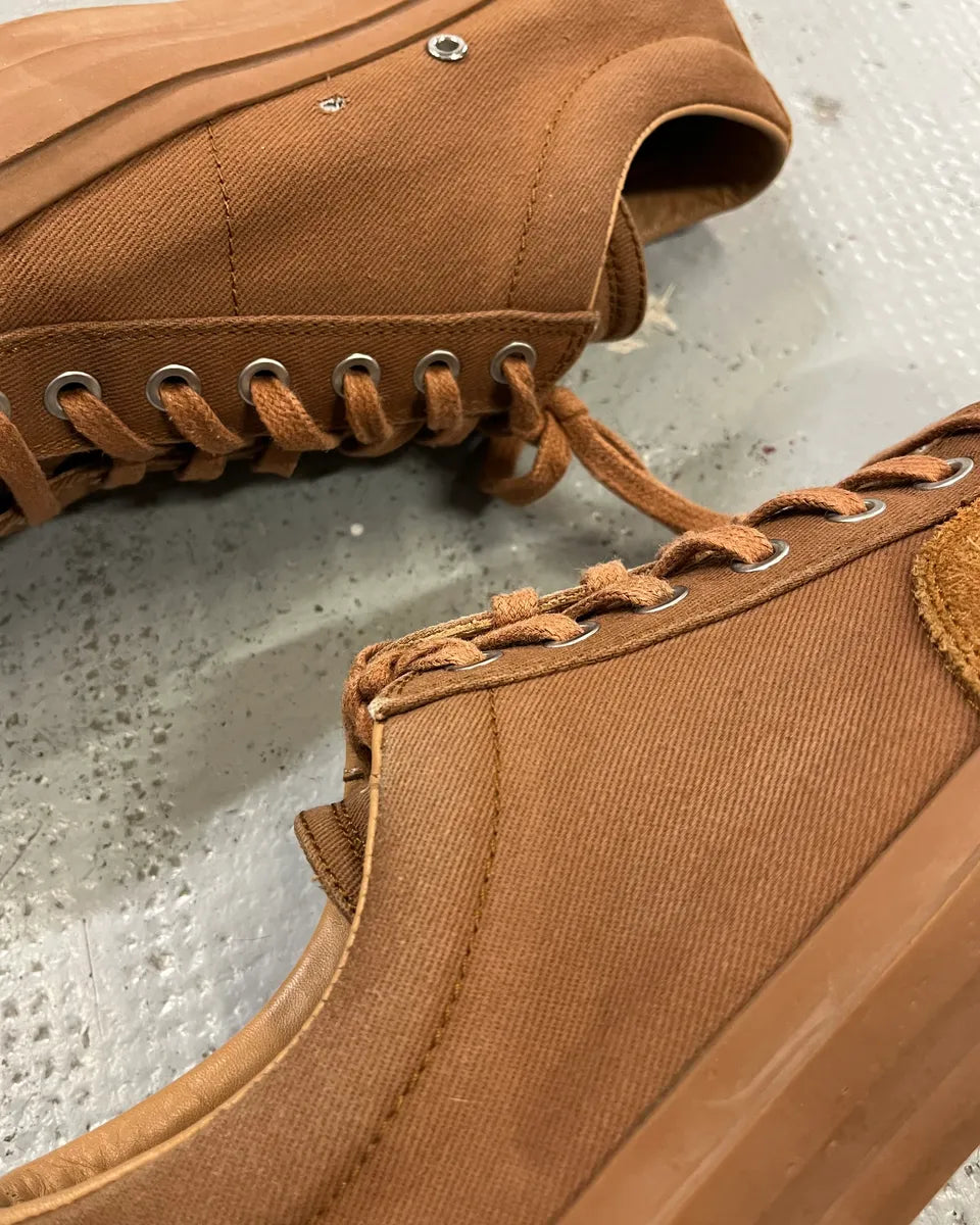 Dries Van Noten Brown Tan Suede Low-Top Sneakers LMlnqXQ 5