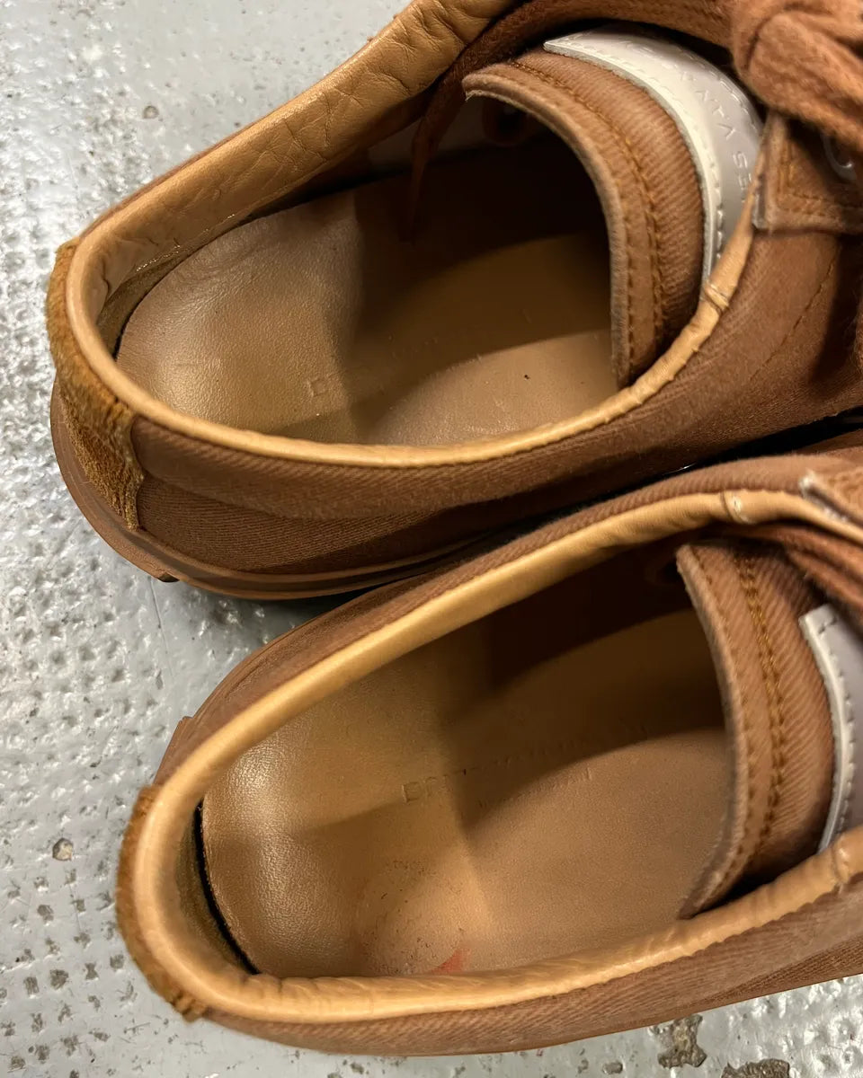 Dries Van Noten Brown Tan Suede Low-Top Sneakers LMlnqXQ 7
