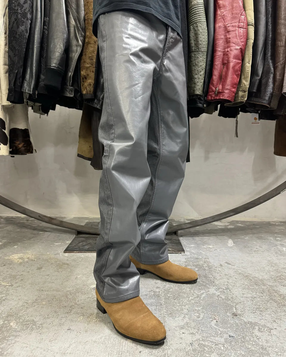 Dries Van Noten Brut Denim Grey Front Carpenter Jeans (S/M) 0