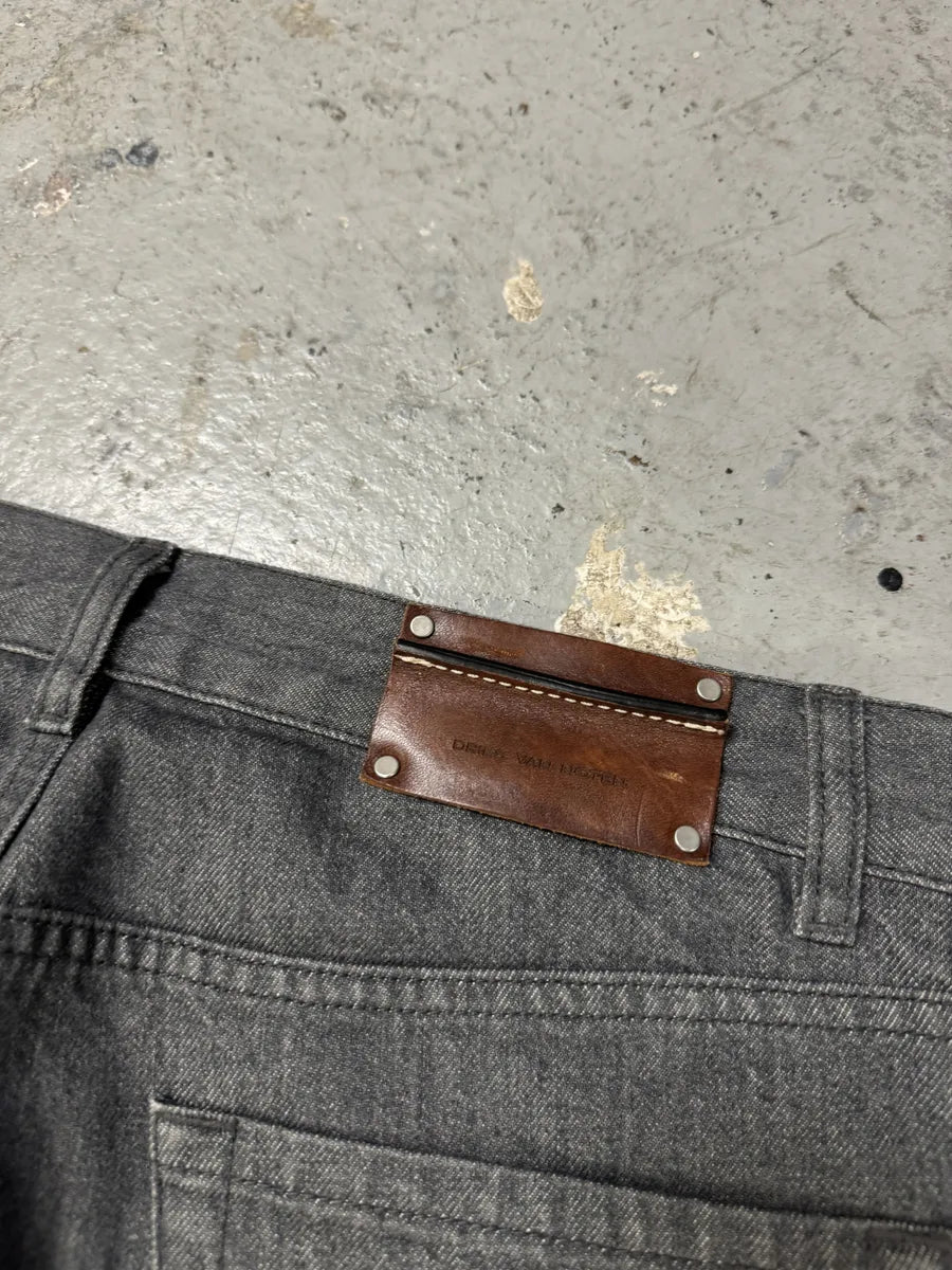 Dries Van Noten Brut Denim Grey Front Carpenter Jeans (S/M) 11
