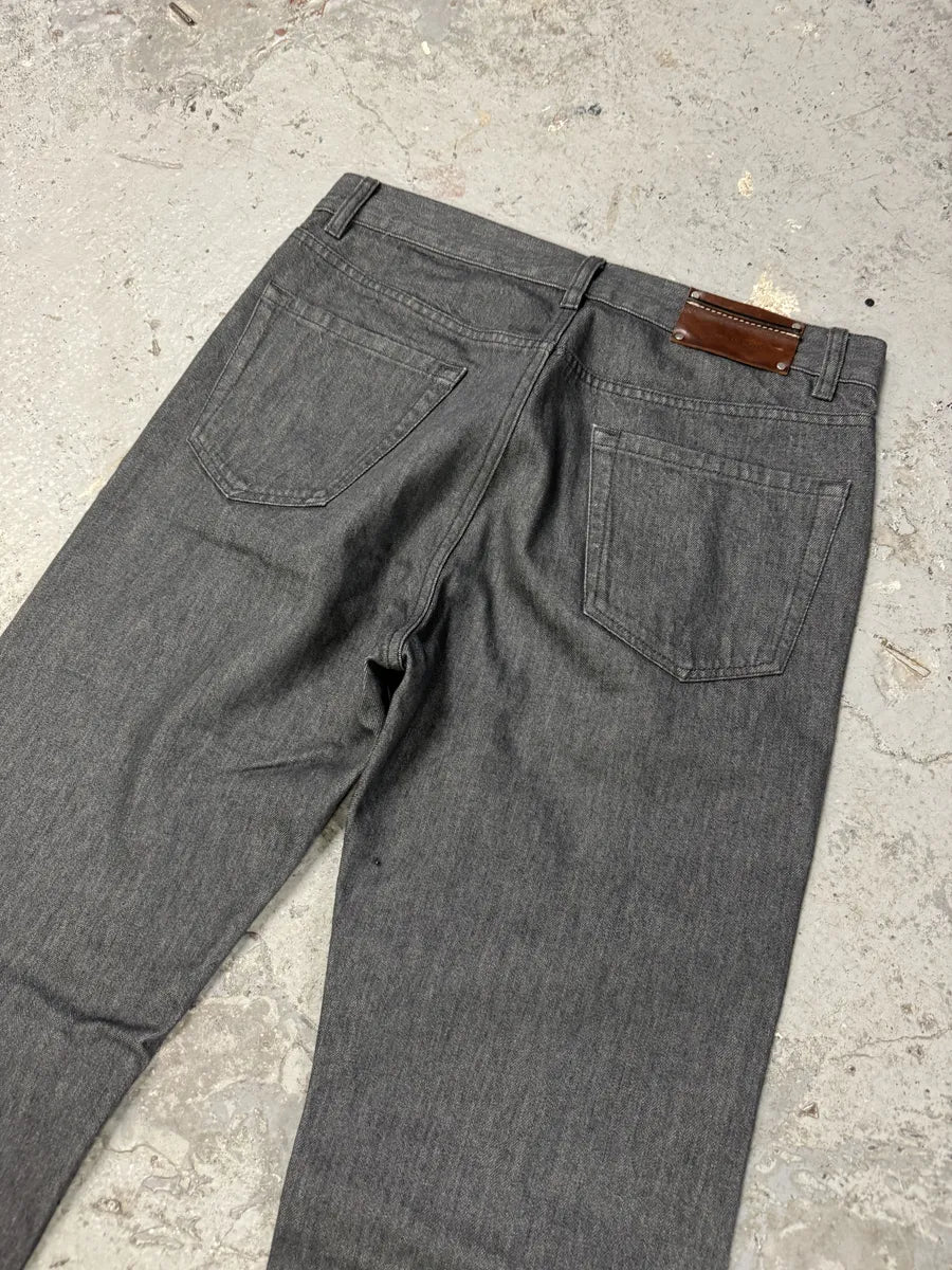 Dries Van Noten Brut Denim Grey Front Carpenter Jeans (S/M) 5