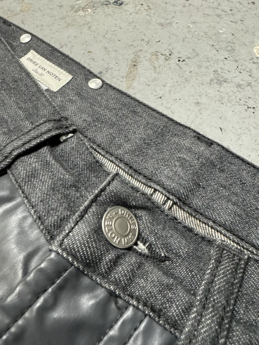 Dries Van Noten Brut Denim Grey Front Carpenter Jeans (S/M) 8
